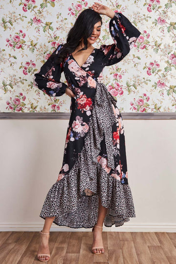 Frill Hem Wrap Maxi Goddiva